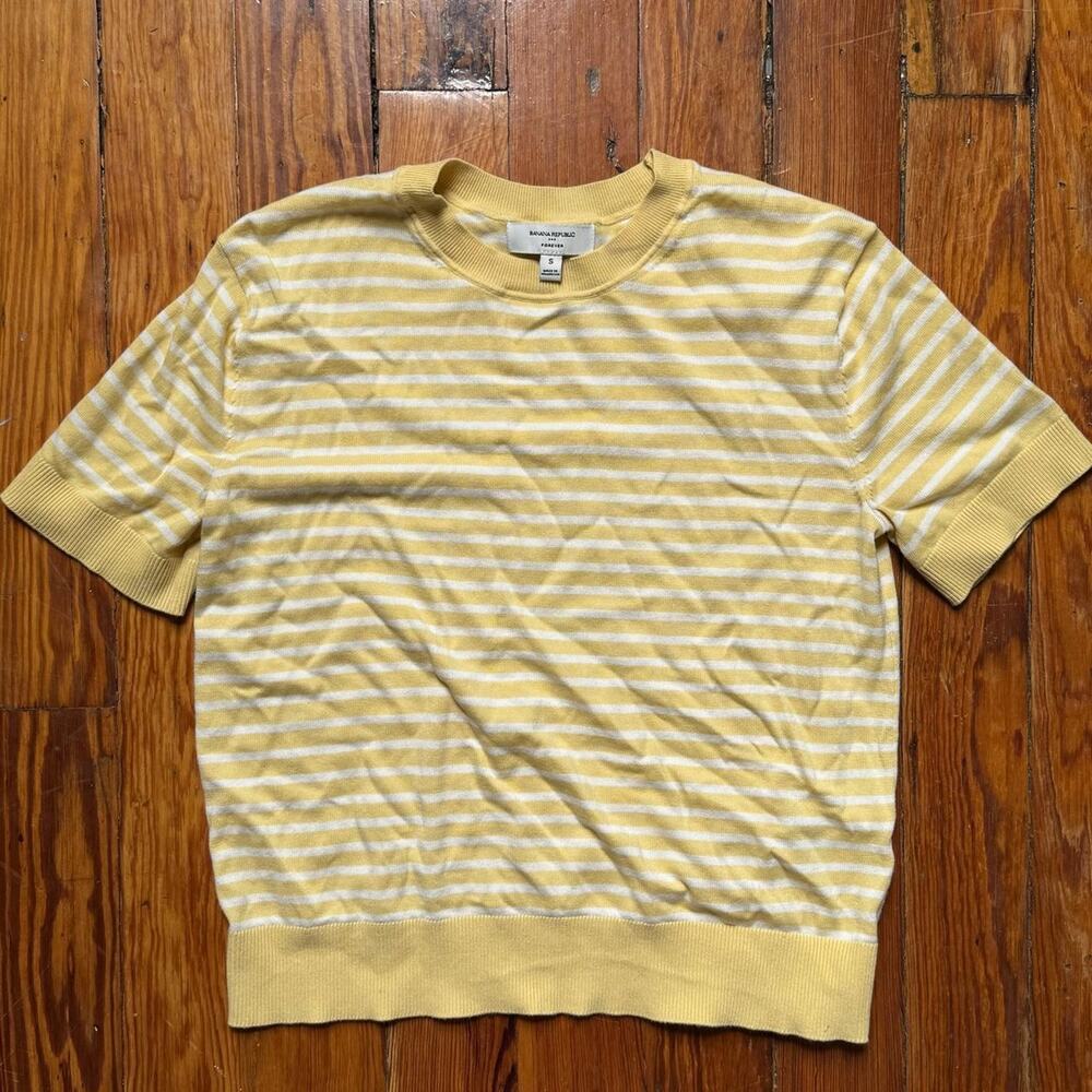 Retro banana republic striped top